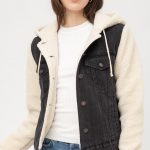 DENIM CONTRAST HOOD JACKET