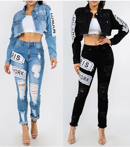 BZ fashion tour patch jeans