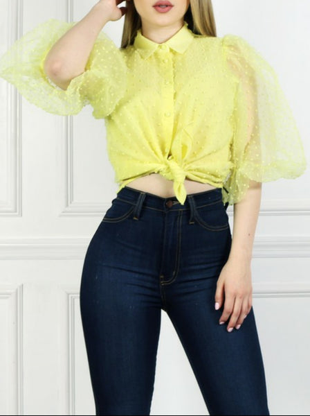 Snow Dot Top(yellow)