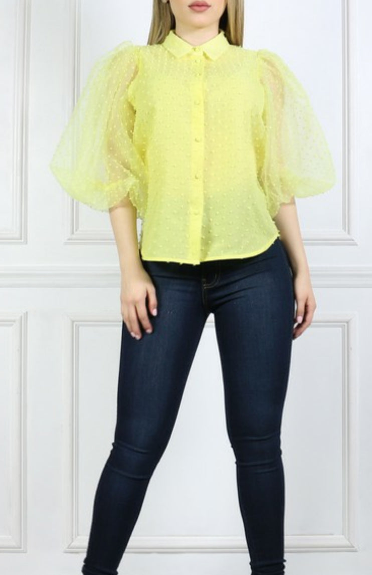 Snow Dot Top(yellow)